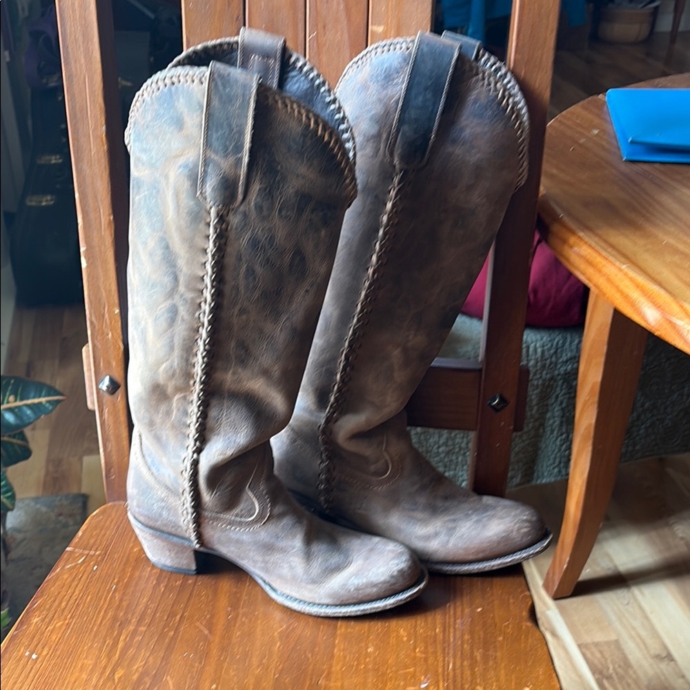 Brown Leather Western Boots